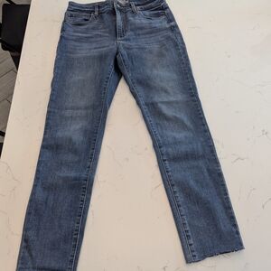 Just USA Women's Denim Skinny Jeans Raw Hem Size 30